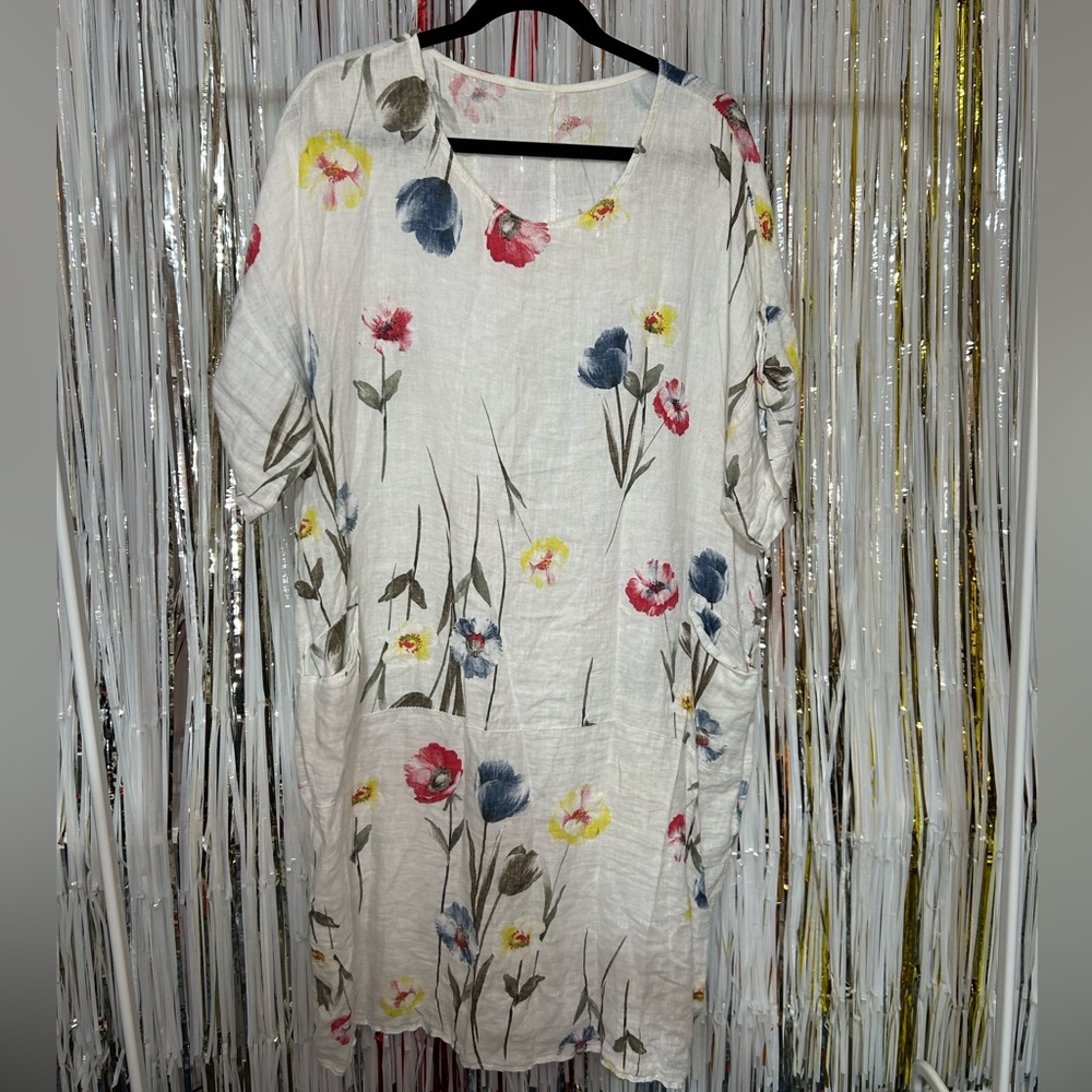 Floral Linen Dress